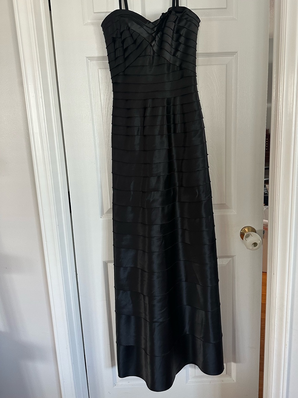 BCBGMaxAzria Strapless Satin Formalwear